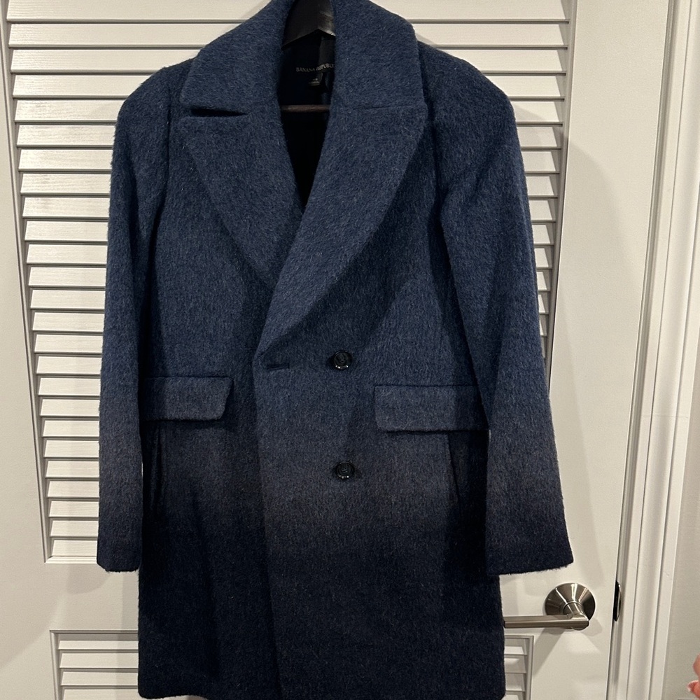 Banana Republic Navy obre wool Pea Coat